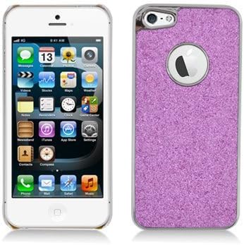 Aimo Wireless IPH5PCACG017 Premium Chrome Aluminum Hard Case for iPhone 5 - Retail Packaging - Light Purple