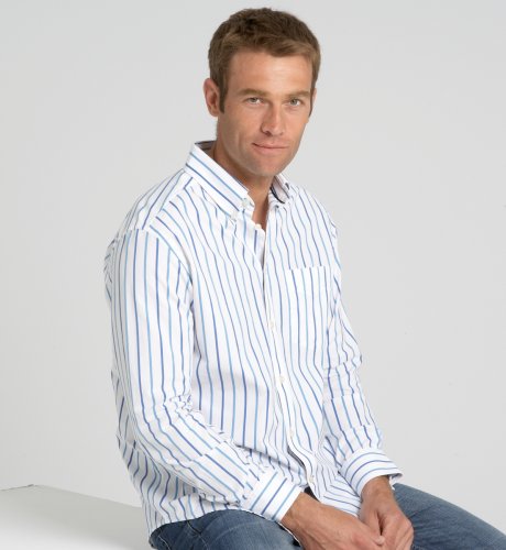 Big & Tall Blue Harbour Long Sleeve Stripe Shirt