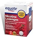 Equate - Nicotine Lozenge 4 mg, Stop Smoking Aid, Cherry Flavor, Lozenges, 108-Count