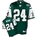 Darrelle Revis Jersey: Reebok Green Replica #24 New York Jets Jersey - Large