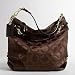 Coach Op Art Signature Brooke Convertiable Hobo Shoulder Bag Purse Tote 14146 Brown