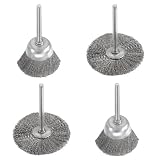 Buy 4pc X-Large Steel Wire Wheel & Cup Brush Set - Fits Dremel Rotary Tool - 1 8... by Jeweler's Tools