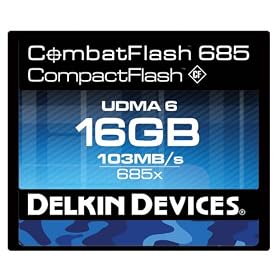 Delkin DDCFCOMBAT685-16GB CombatFlash 685X Rugged and Waterproof Memory Card for Digital Cameras, DSLRs and Camcorders by Delkin