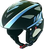 Produkt-Bild: Kinderskihelm VS613 schwarz-blau + Halsw&auml;rmer