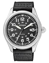 Citizen - BM6831-08E - Montre Homme - Quartz Analogique - Cadran Gris - Bracelet Nylon Noir