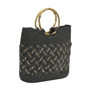 Magid Milan Woven Wood Handle Tote