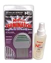 Nit Free Terminator Lice Comb and 4oz Lice Repellant Mint Spray Combo, Professional Stainless Steel Louse and Nit Comb for Head Lice Treatment, Removes Nits