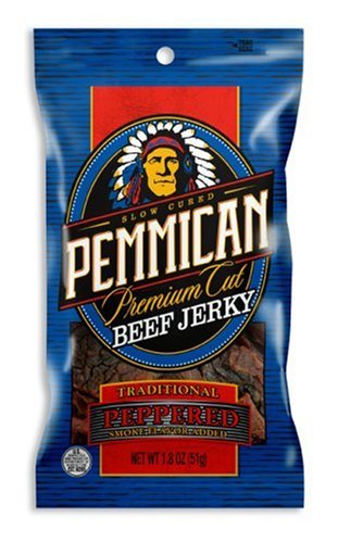 Pemmican Premium Cut Beef Jerky, Peppered, 1.8-Ounce Packages (Pack of 12) by Pemmican