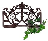 Cast Iron Fleur De Lis Pot Holder 9 1/2 H x 14 1/4W