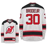 BRODEUR #30 New Jersey Devils Reebok Premier Away NHL Hockey Jersey (NHLPA Certified Custom Sewn Authentic Twill)