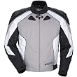 Cortech GX Sport 2 Men's Textile Street Racing Motorcycle Jacket w/ Free B&F Heart Sticker Bundle - Silver