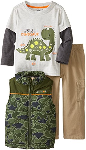 Kids Headquarters Little Boys' Vest with Twofer Tee and Cargo Pants