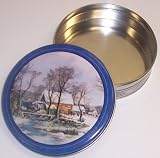 Scott's Cakes Yogurt Pretzels with Christmas Color Non-Pareils in a Mini Homestead Tin
