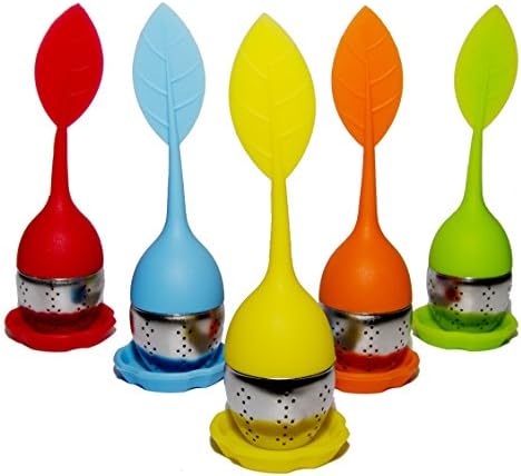 Starixx Tea Infuser - Loose Leaves Strainer Steeper - Herbal Brewer - Set of 5 Assorted Colors