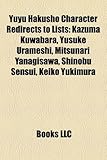Yuyu Hakusho Character Redirects to Lists: Kazuma Kuwabara, Yusuke Urameshi, Mitsunari Yanagisawa, Shinobu Sensui, Keiko Yukimura-