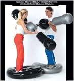 TWO INFLATABLE COMBAT STICKS AND PLATFORMS DUEL COMBAT GAME