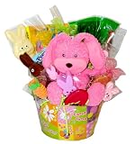 Bunny Treats - Fun Childrens Easter Basket With Pink Bunny