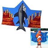 Review Water Sports 318427 / Hooded Shark Beach and Bath Towel for Children with Mesh Carry Bag