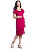 Ripe Maternity Womens Flounce Nursing Dress Flutter Sleeve