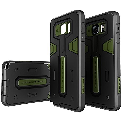 Galaxy Note 5 shockproof Case , NILLKIN Defender 2 case Cover PU TPU back cover for Samsung Galaxy Note 5 N920 (Green)