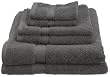 Pinzon Basics Egyptian Cotton 725-Gram 6-Piece Towel Set, Gray