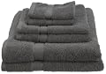 Pike Street 100-Percent Egyptian Cotton 725-Gram 6-Piece Towel Set, Gray