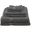 Pike Street 100-Percent Egyptian Cotton 725-Gram 6-Piece Towel Set, Gray