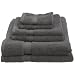 Pike Street 100-Percent Egyptian Cotton 725-Gram 6-Piece Towel Set, Gray