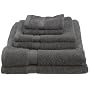 Pike Street 100-Percent Egyptian Cotton 725-Gram 6-Piece Towel Set, Gray