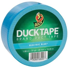 Duck Brand Colored Duck Tape, 1.88 Inches x 20 Yards, Electric Blue (1311000)