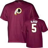 Donovan McNabb Burgundy Reebok Name & Number Washington Redskins T-Shirt