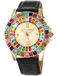 Betsey Johnson Womens BJ00004-29 Analog Multi-Colored Crystals Watch