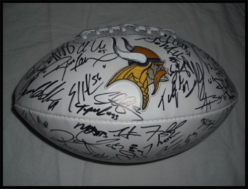 2010 Minnesota Vikings Autographed/Hand Signed Football