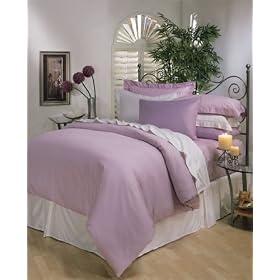 PERCALE - 1000 Thread Count Egyptian Cotton Duvet Set & 2 Shams, California King, Lavender