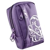 BAXXTAR MANGA II Digital Camera Bag Case * Purple / White * for Canon PowerShot SX210 SX220 SX230 S95 IXUS 310 HS 210 IS - Nikon Coolpix S8200 S8000 S8100 P300 - Samsung WB2000 WB700 ES65 ES73 ES71 PL150 PL100 -- Sony CyberShot DSC HX5V HX7V -- Panasonic Lumix DMC FX90 TZ22 TZ20 TZ18 TZ10 TZ8 FS35 FS37 -- Casio Exilim EX H30 H15 ZR100 ZR10 -- Kodak Easyshare Sport C123 -- Fujifilm FinePix F600EXR etc.