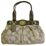 51Srn TQObL. SL160  Coach Signature Sateen Large Garnet Handbag Khaki