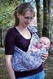 Lite-on-Shoulder Ring/pouch hybrid Baby Sling(Turquoise Fan-tacy)