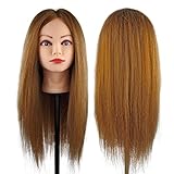 Hairdressing 98% Professional Real Human Hair 26 Inch,CoastaCloud Training Mannequin Head Hairdresser Human Hair with Clamp