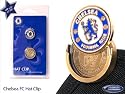 Chelsea FC Double Sided Golf Ball marker with engraved magnetic cap clip