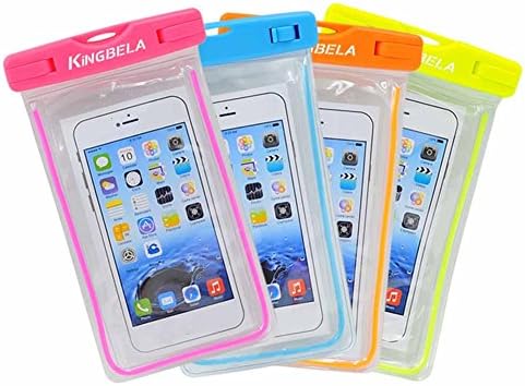 KINGBELA Universal Waterproof Case Bag for Apple iPhone, fits other Smartphones up to 6.0" diagonal (Pink)