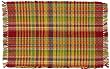 Durable Hand Woven 100% Cotton Red and Green Plaid Placemat 12x18 Inches Set / 6
