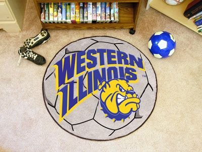 Buy Western Illinois Leathernecks NCAA Soccer Ball Round Floor Mat (29) by Fan Mats