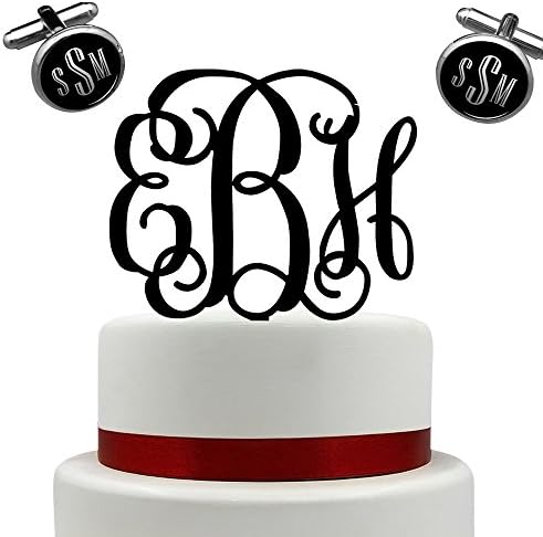 Wedding Acrylic Cake Topper Personalized with Dirst name Last name middle mame monogram cake topper