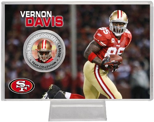 Highland Mint NFL San Francisco 49ers Vernon Davis Silver Coin Card
