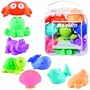 Elegant Baby 8 Piece Bath Squirties Gift Set in Vinyl Zip Bag - Sea