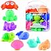 Elegant Baby 8 Piece Bath Squirties Gift Set in Vinyl Zip Bag - Sea