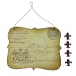 Magnetic Metal Wall Plaque with Magnets- Ephemera with Heraldic Crest