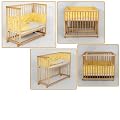 Beistellbett Zwillingsbett Laufgitter gelb 2in1
