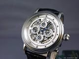 ADEE KAYE STAINLESS STEEL BIG SKELETON AUTOMATIC WATCH