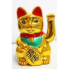 Winkekatze MANEKI NEKO 6" / 16cm gold